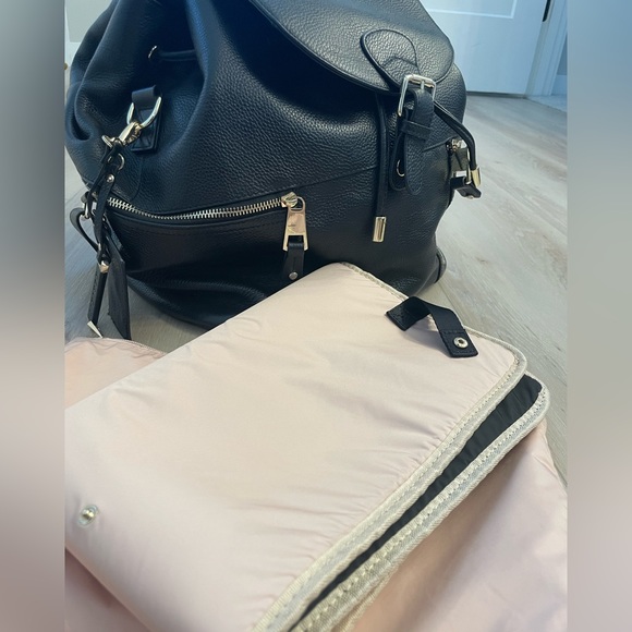 Kerikit Black Leather Diaper Backpack - Picture 6 of 7